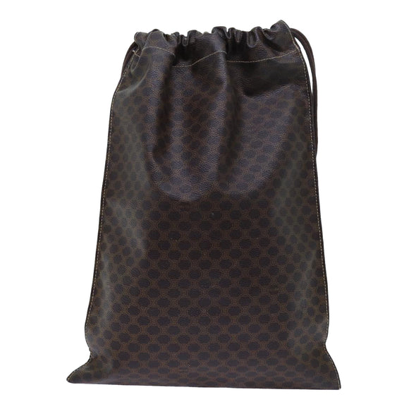 CELINE Macadam Canvas purse Pouch PVC Brown Auth 71887