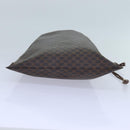 CELINE Macadam Canvas purse Pouch PVC Brown Auth 71887-6