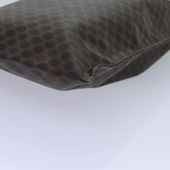 CELINE Macadam Canvas purse Pouch PVC Brown Auth 71887