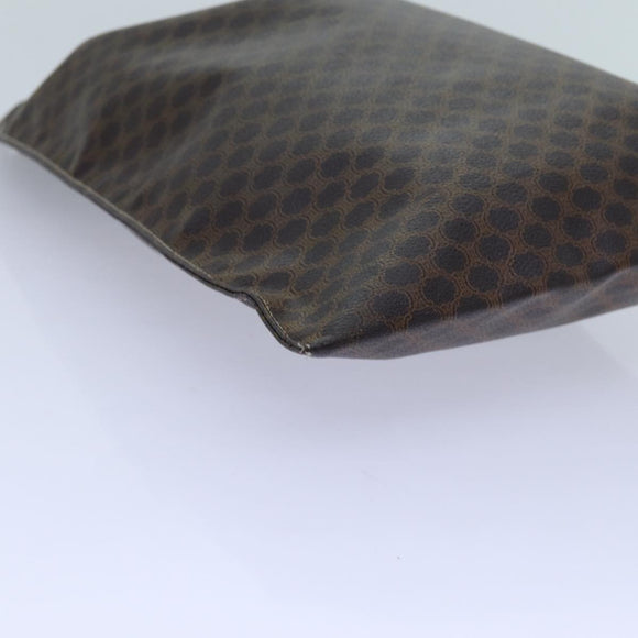 CELINE Macadam Canvas purse Pouch PVC Brown Auth 71887