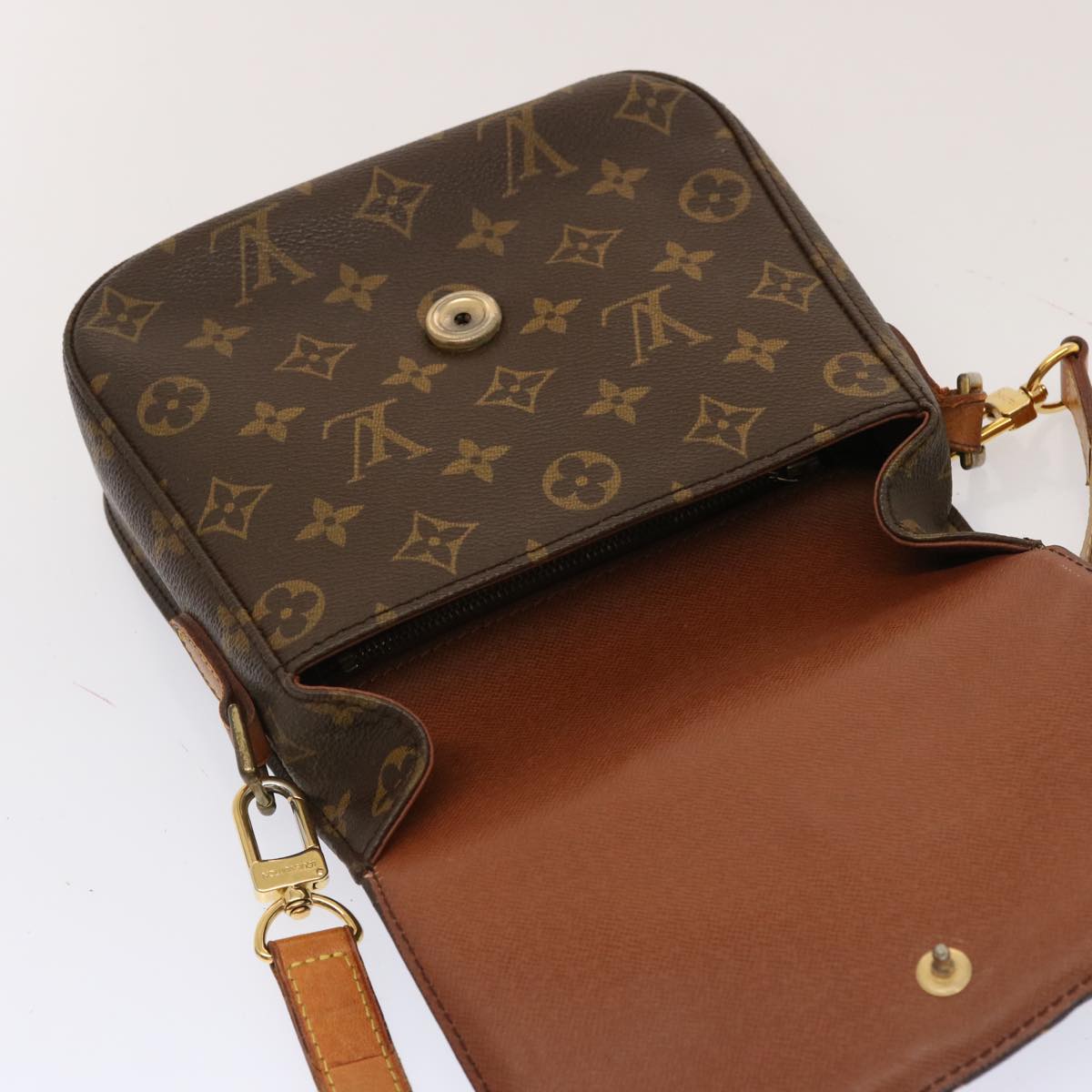 LOUIS VUITTON Monogram Saint Cloud MM Shoulder Bag M51243 LV Auth 71895