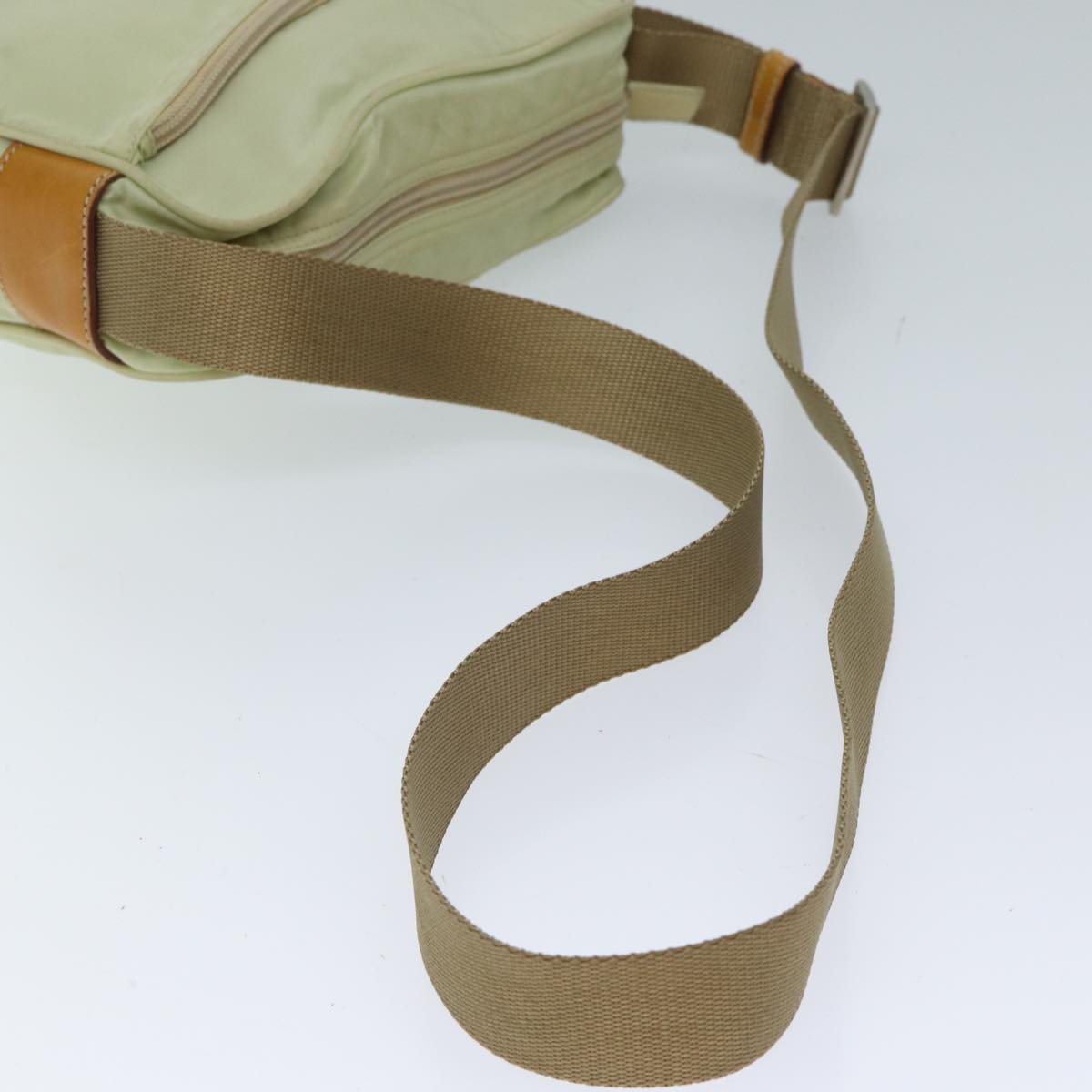 PRADA Shoulder Bag Nylon Cream Auth 71903