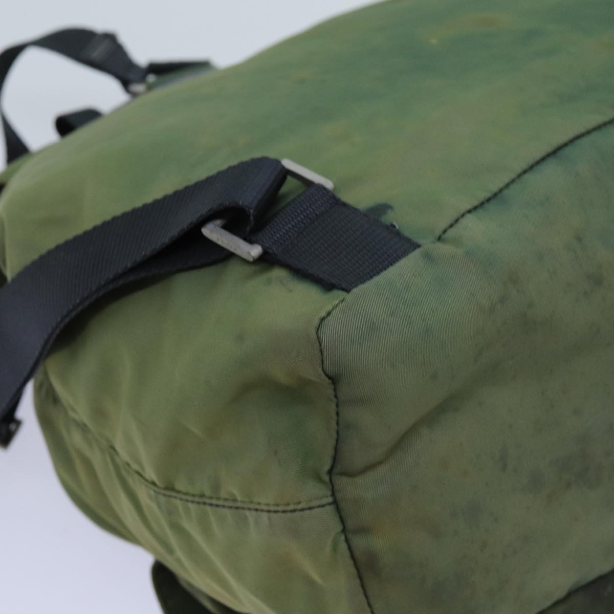 PRADA Backpack Nylon Green Auth 71904