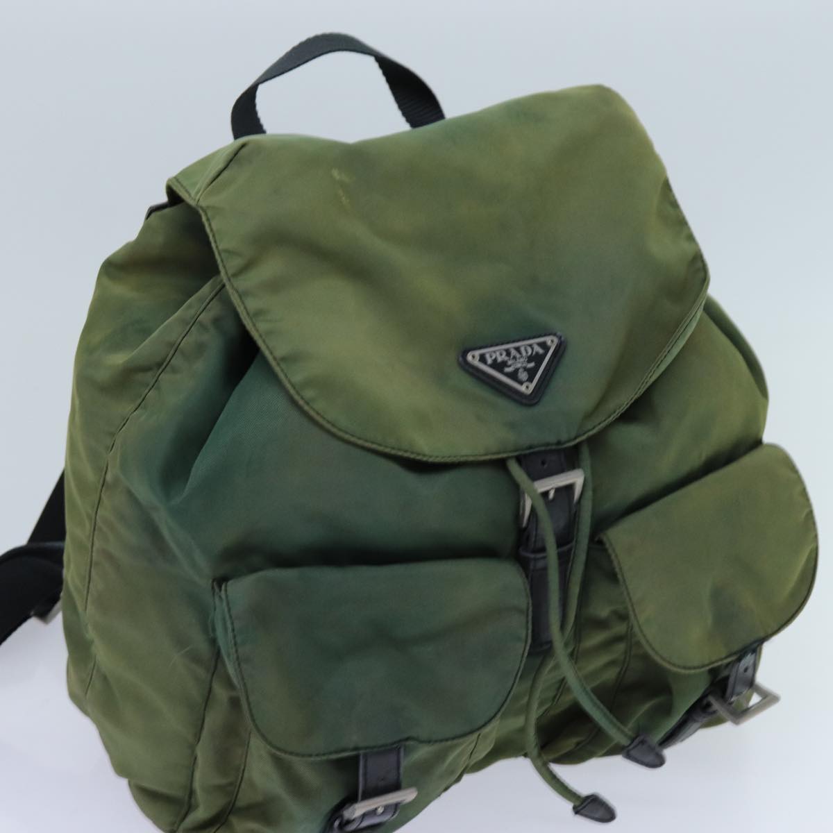 PRADA Backpack Nylon Green Auth 71904