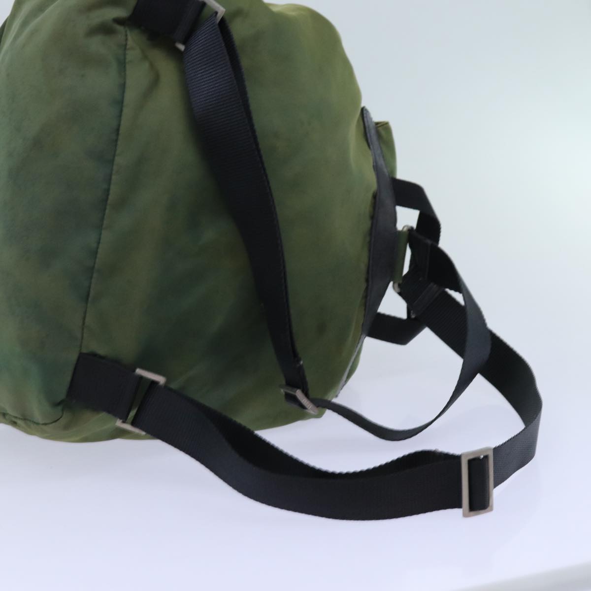 PRADA Backpack Nylon Green Auth 71904