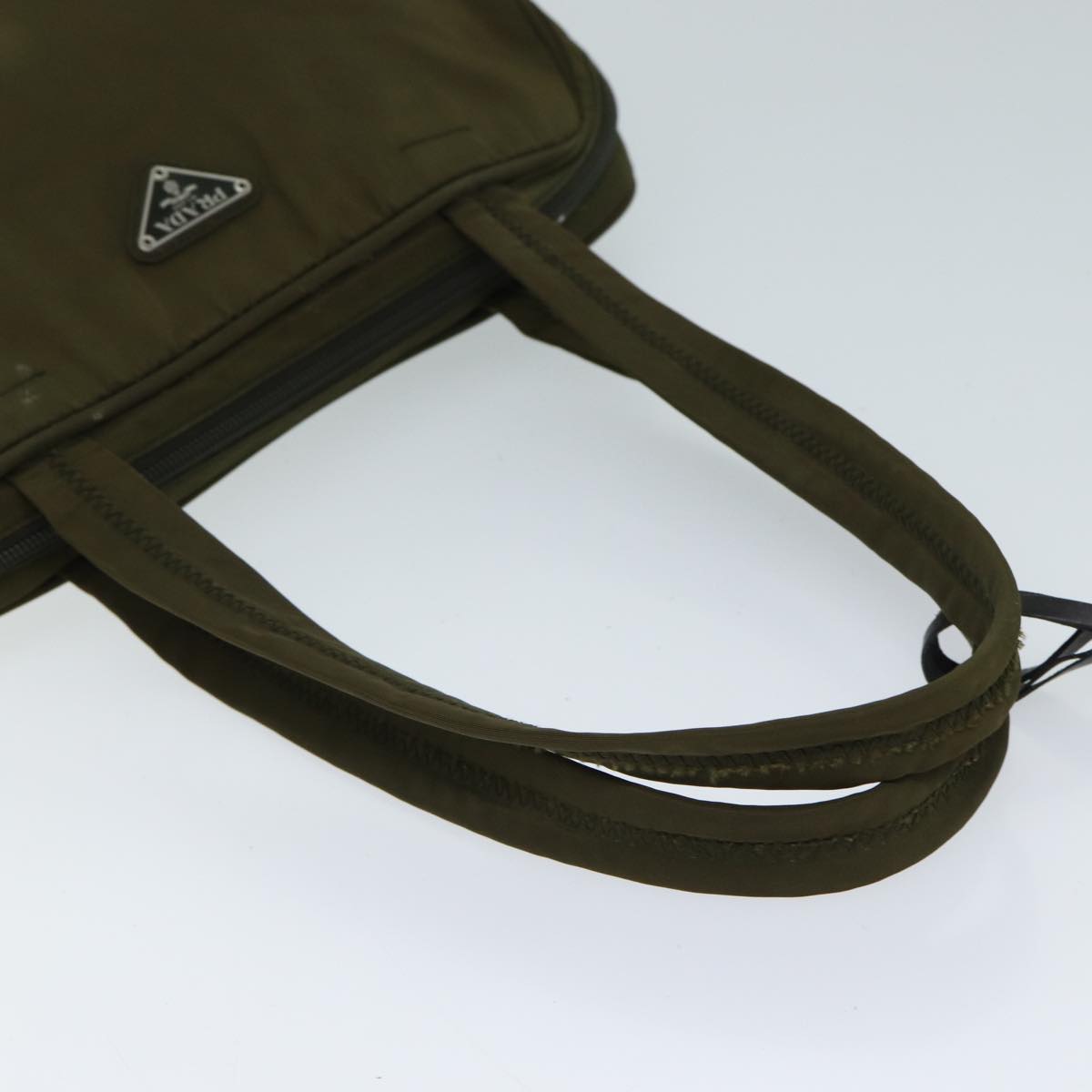 PRADA Shoulder Bag Nylon Khaki Auth 71908