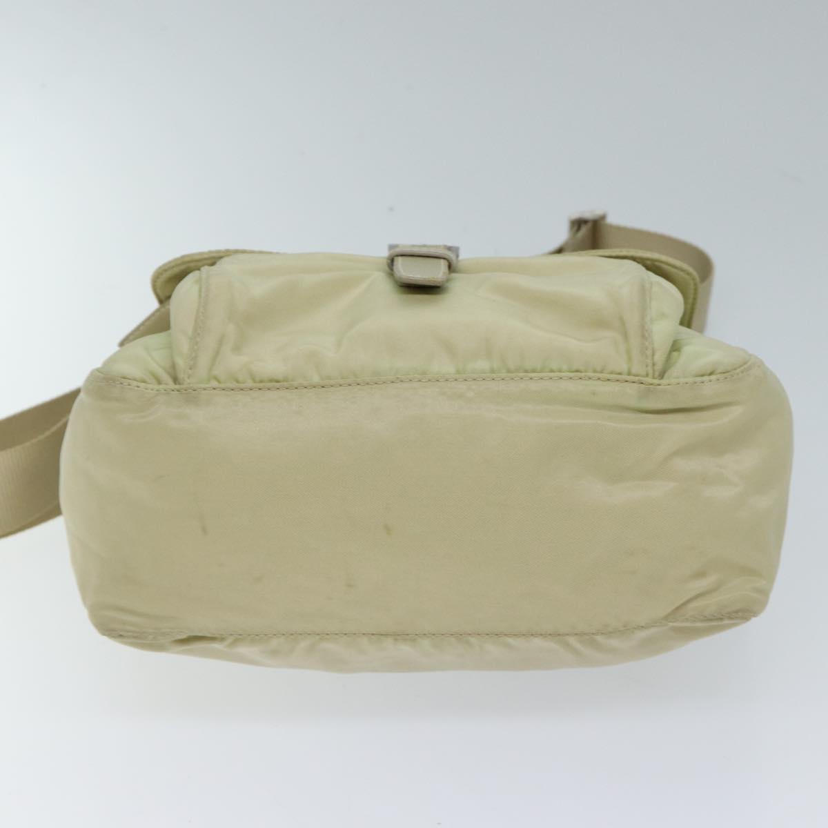 PRADA Shoulder Bag Nylon Beige Auth 71909