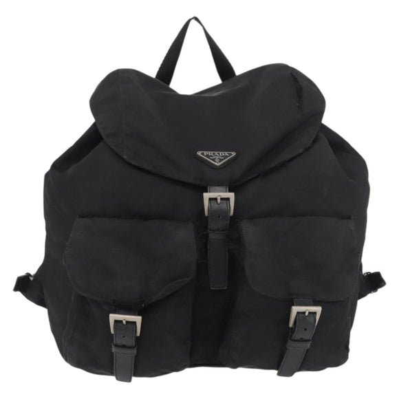 PRADA Backpack Nylon Black Auth 71911