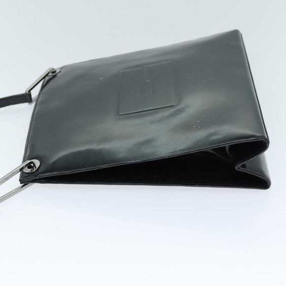 GUCCI Schultertasche Lackleder Schwarz 001 1013 3037 Auth 71915