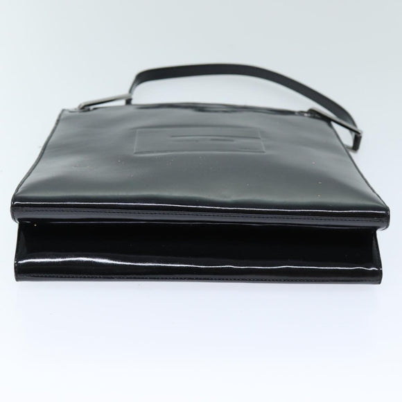 GUCCI Schultertasche Lackleder Schwarz 001 1013 3037 Auth 71915