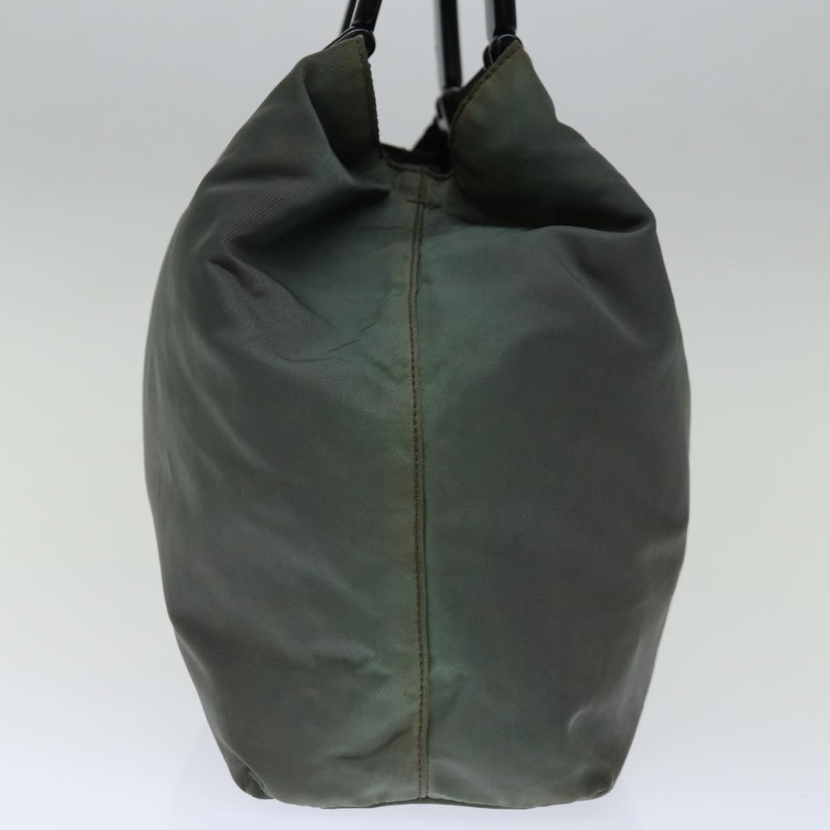 PRADA Hand Bag Nylon Khaki Auth 72006