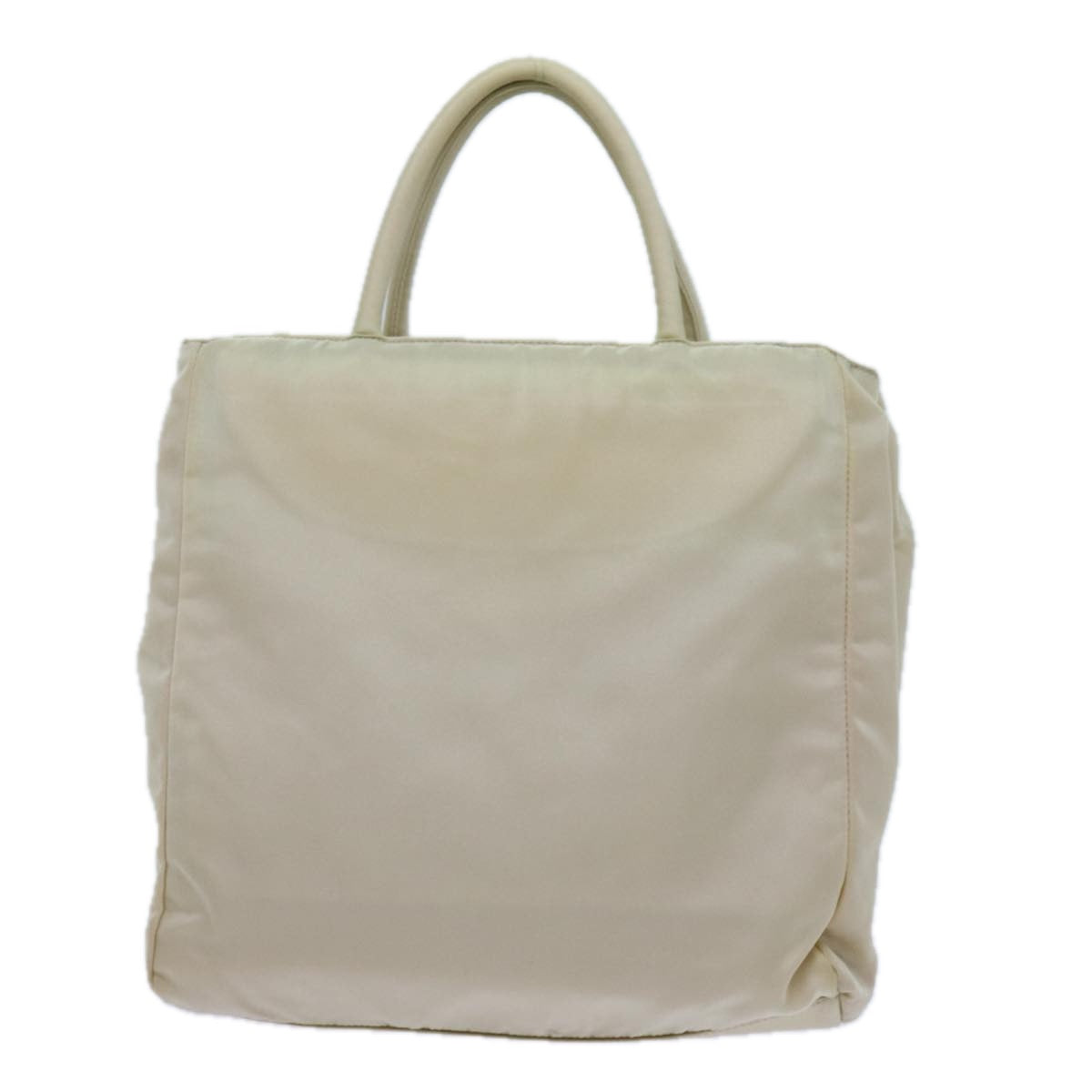 PRADA Hand Bag Nylon Beige Auth 72007 - 0