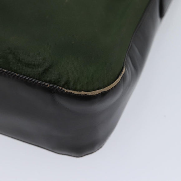 PRADA Schultertasche Nylon Khaki Auth 72009