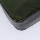 PRADA Schultertasche Nylon Khaki Auth 72009-16
