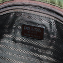 PRADA Schultertasche Nylon Khaki Auth 72009-18