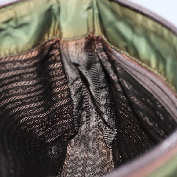 PRADA Shoulder Bag Nylon Khaki Auth 72009