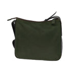 PRADA Schultertasche Nylon Khaki Auth 72009-2
