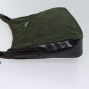PRADA Schultertasche Nylon Khaki Auth 72009-4