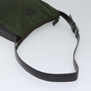 PRADA Schultertasche Nylon Khaki Auth 72009-8