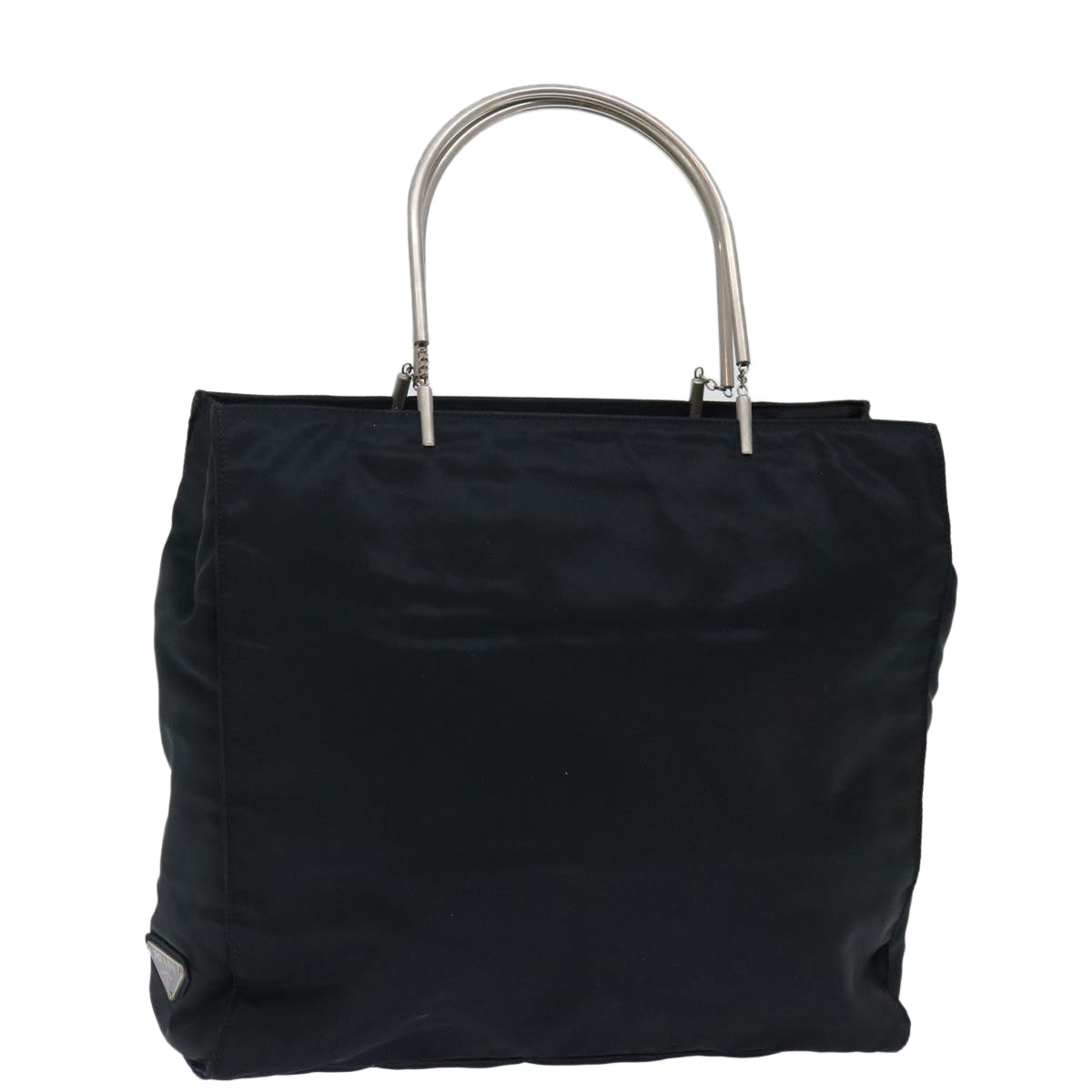 PRADA Hand Bag Nylon Black Auth 72020