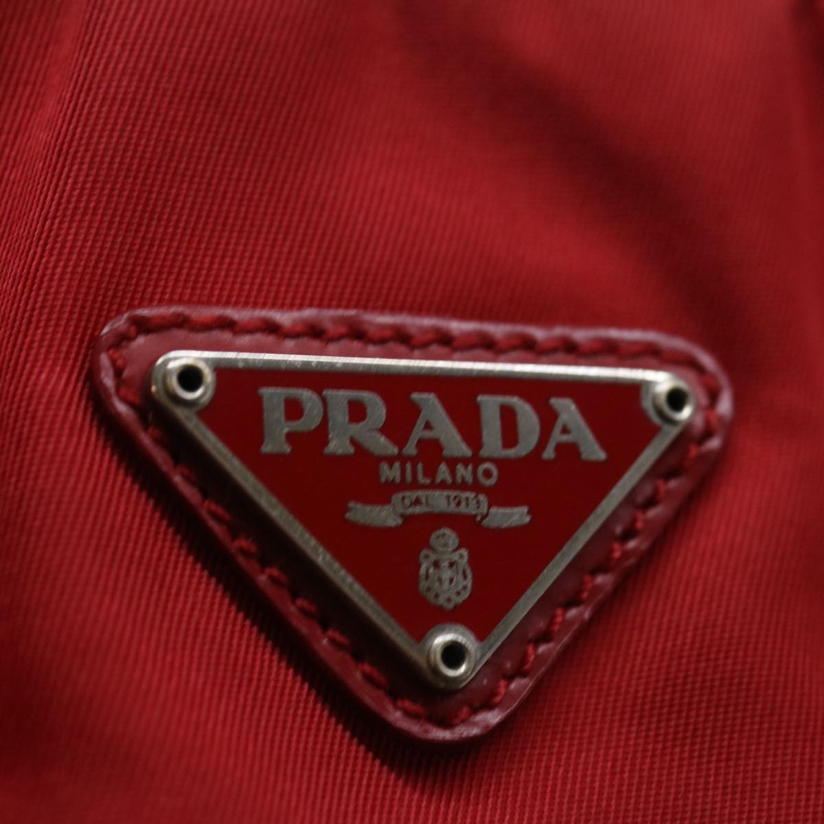 PRADA Shoulder Bag Nylon Red Auth 72021