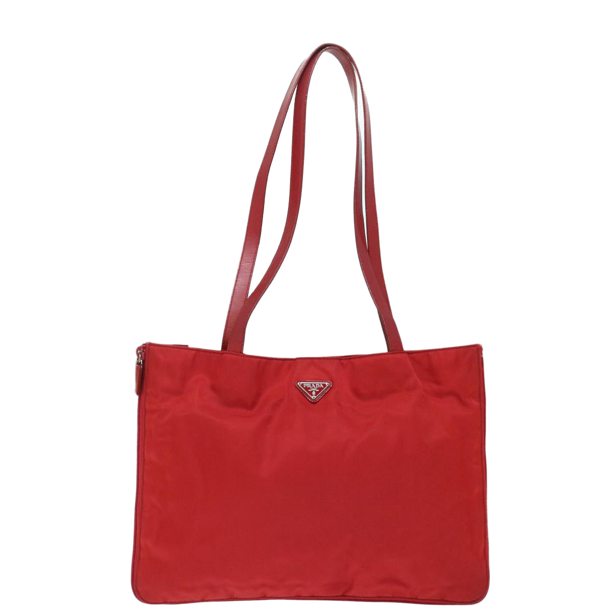 PRADA Shoulder Bag Nylon Red Auth 72021