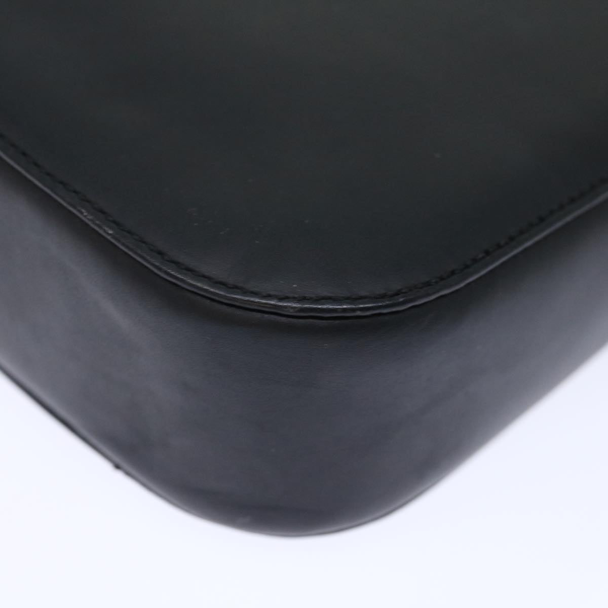 PRADA Shoulder Bag Leather Black Auth 72022