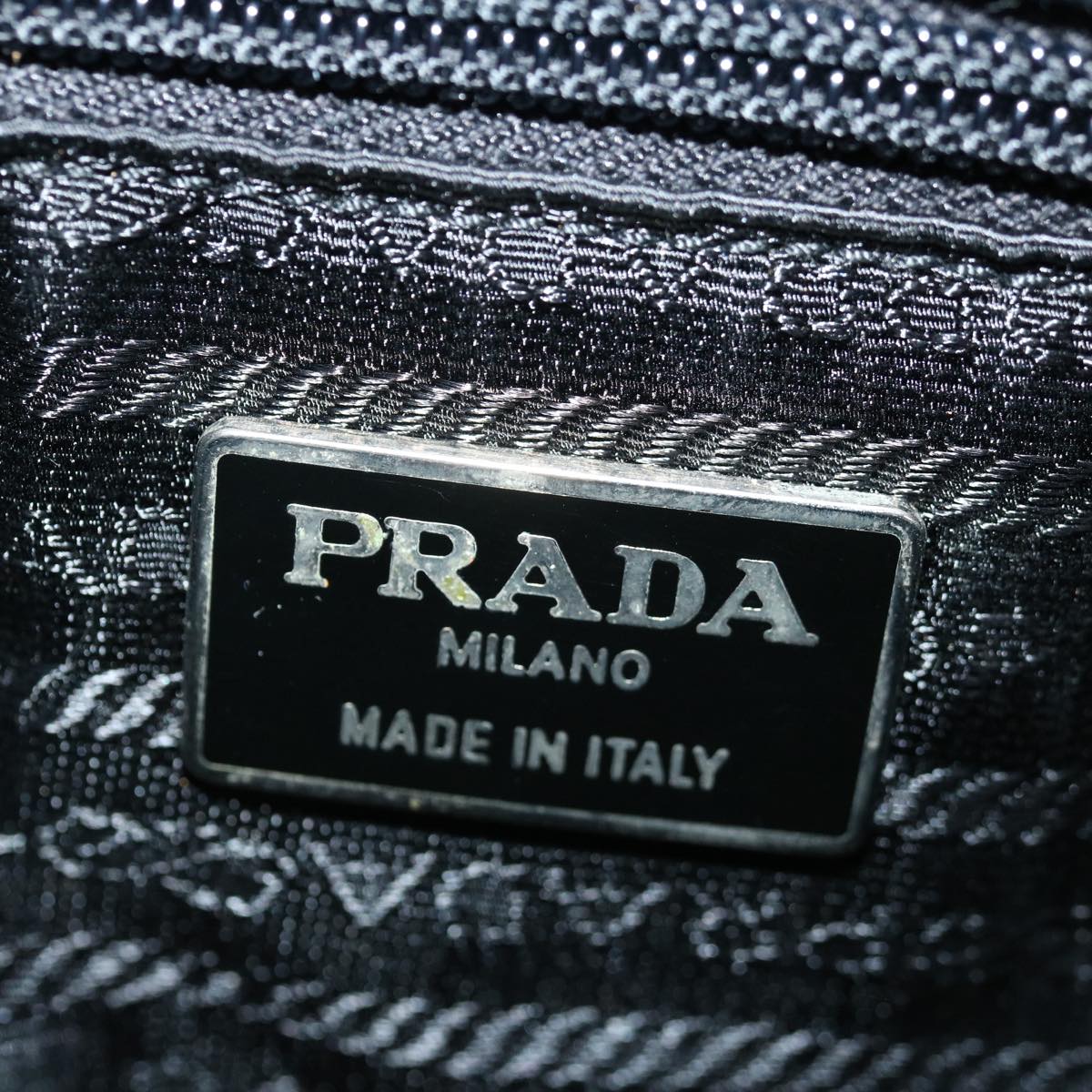 PRADA Shoulder Bag Leather Black Auth 72022