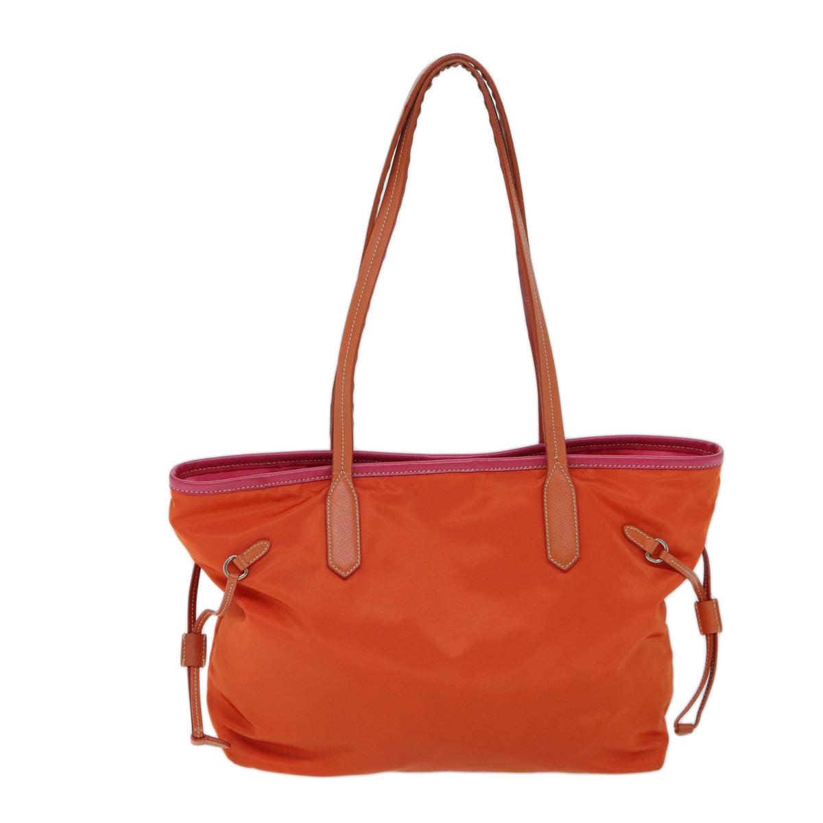 PRADA Tote Bag Nylon Orange Auth 72024