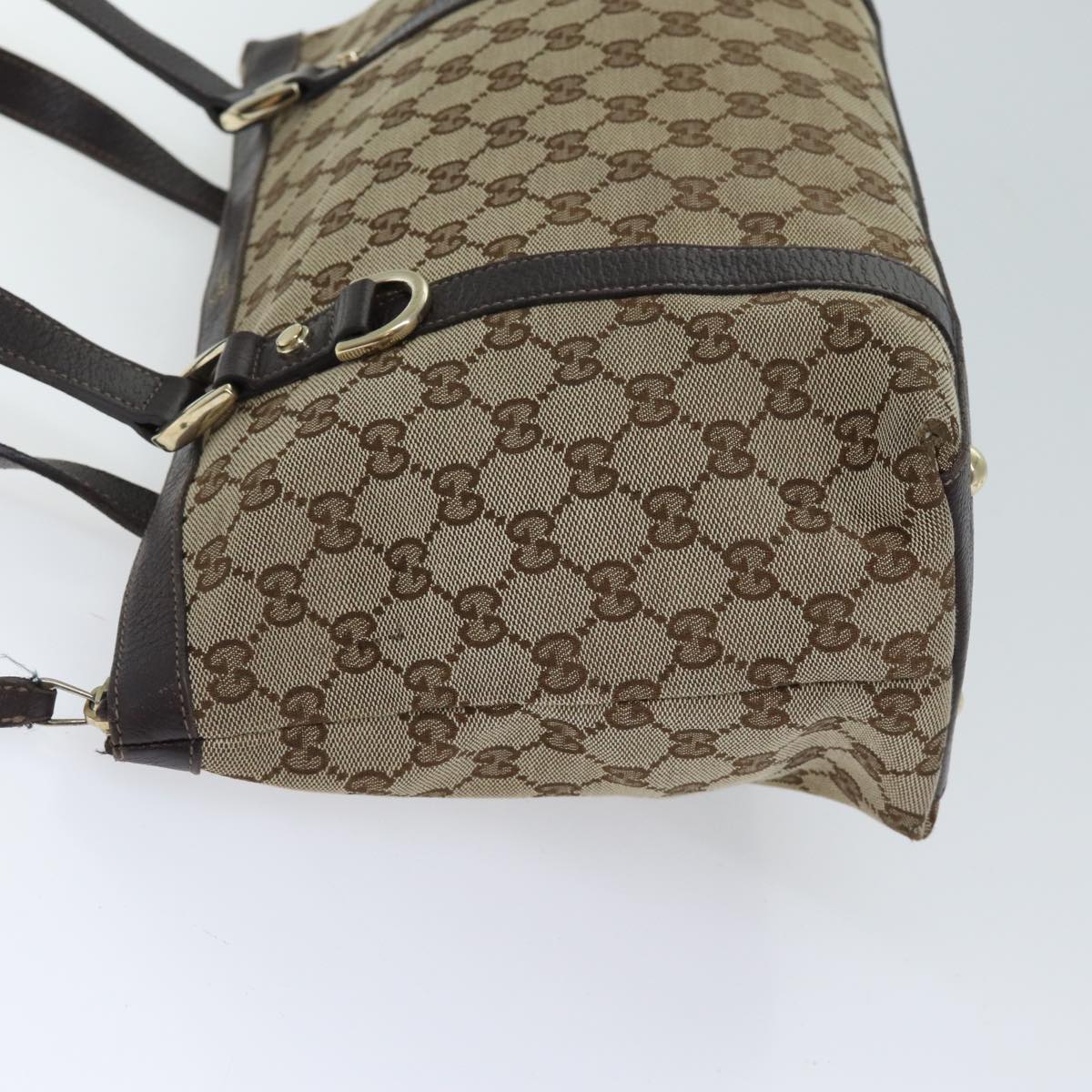 GUCCI GG Canvas Shoulder Bag Beige 141470 Auth 72027