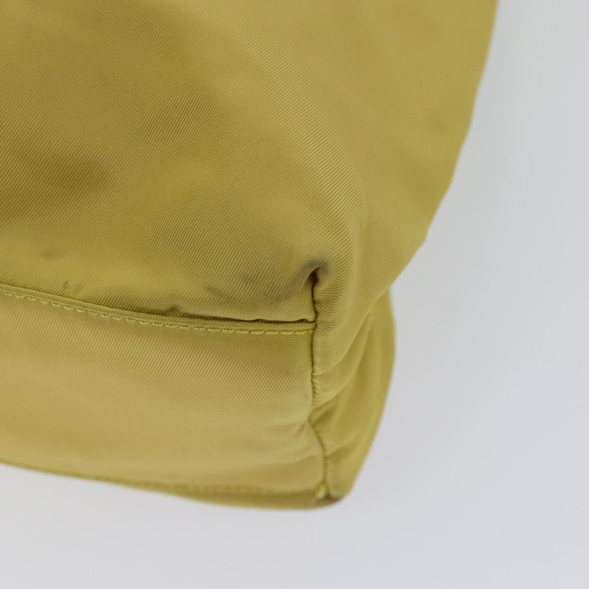 PRADA Shoulder Bag Nylon Yellow Auth 72039