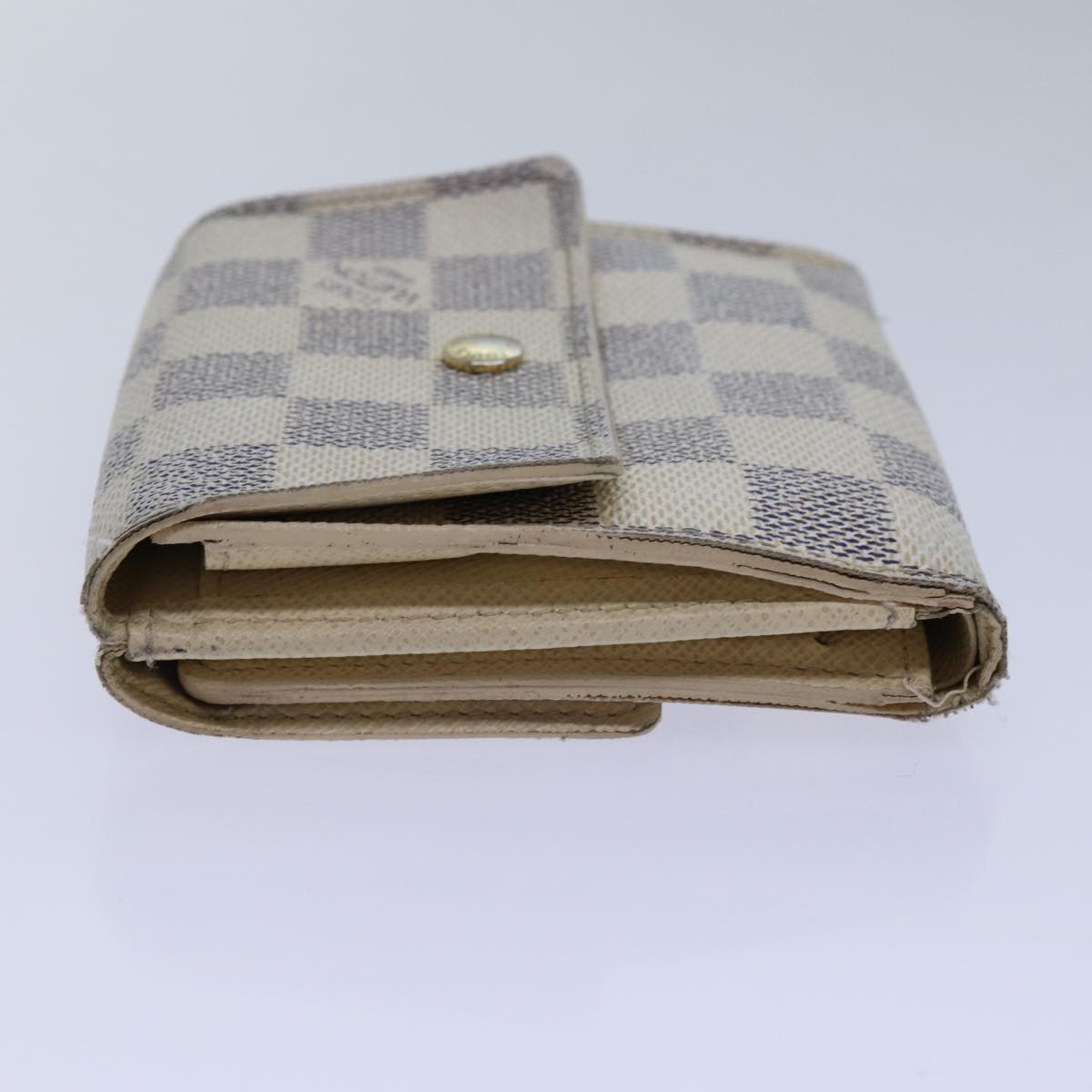 LOUIS VUITTON Damier Azur Portefeuille Elise Trifold Wallet N61733 Auth 72046