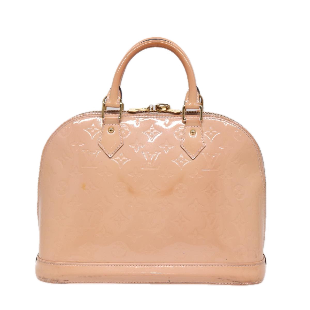 LOUIS VUITTON Monogram Vernis Alma PM Hand Bag Rose Valerine M50412 Auth 72067 - 0