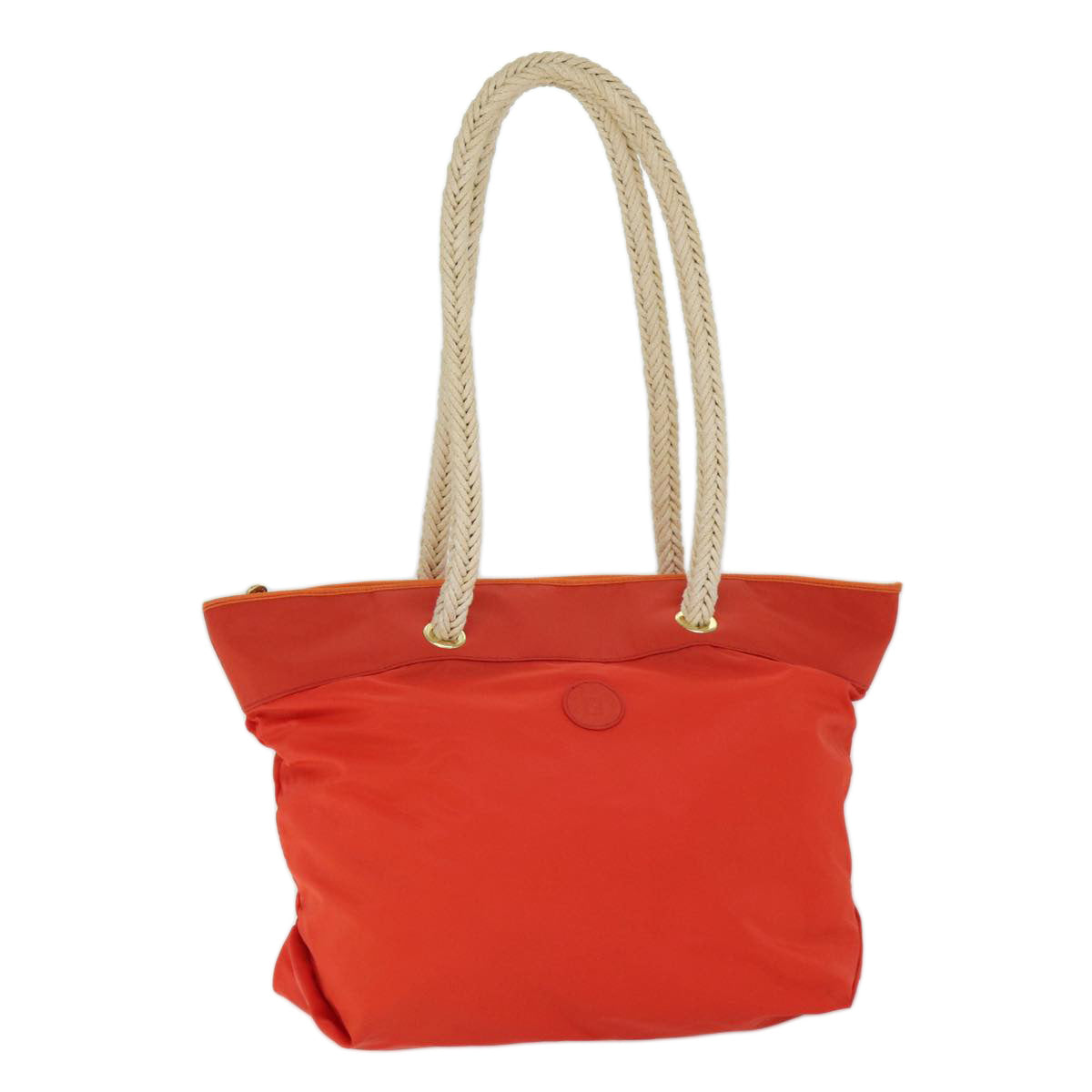 FENDI Shoulder Bag Nylon Orange Auth 72073