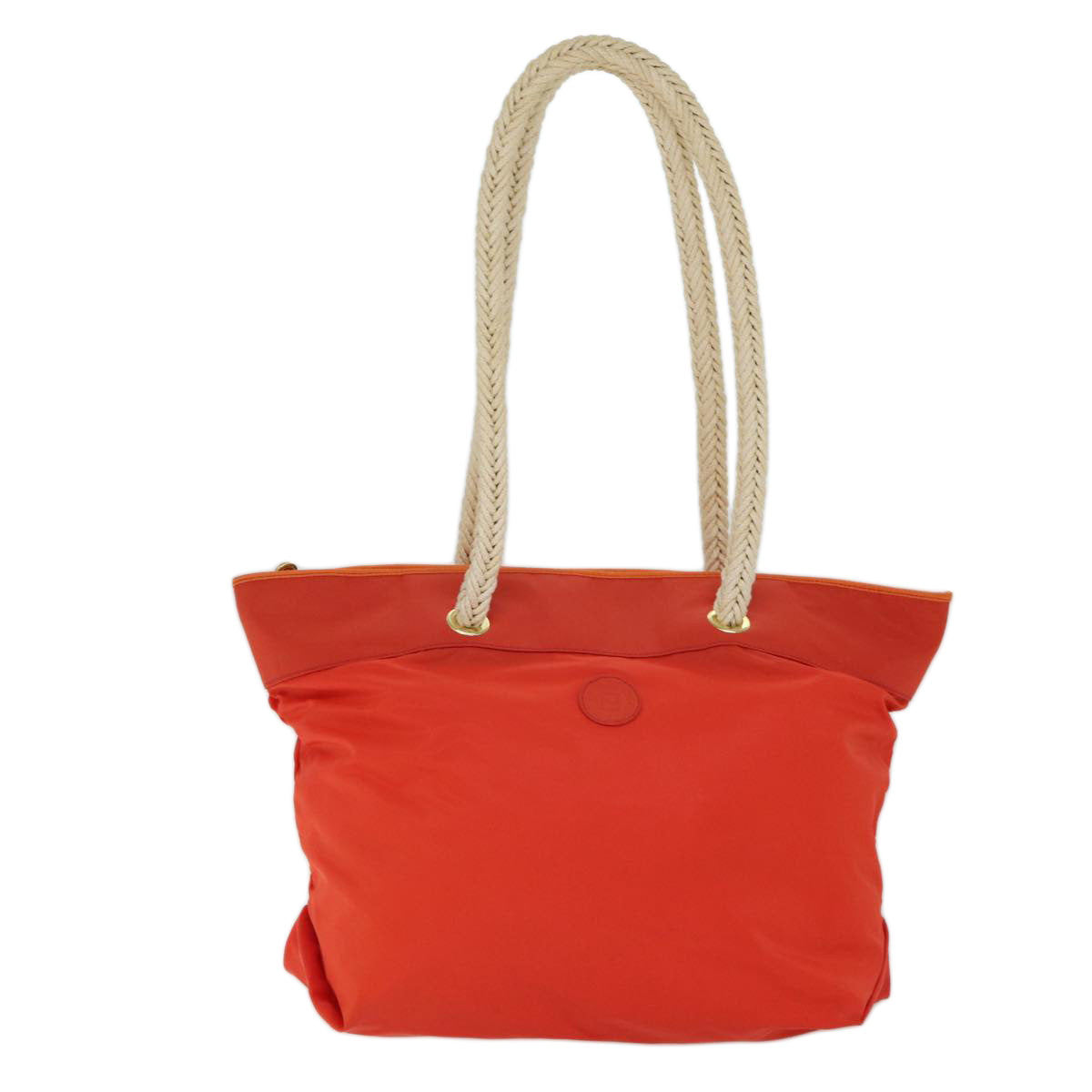 FENDI Shoulder Bag Nylon Orange Auth 72073 - 0