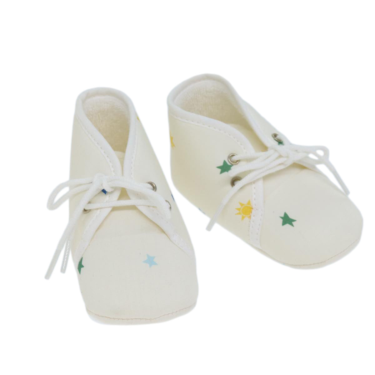 HERMES Baby Shoes cotton White Auth 72078