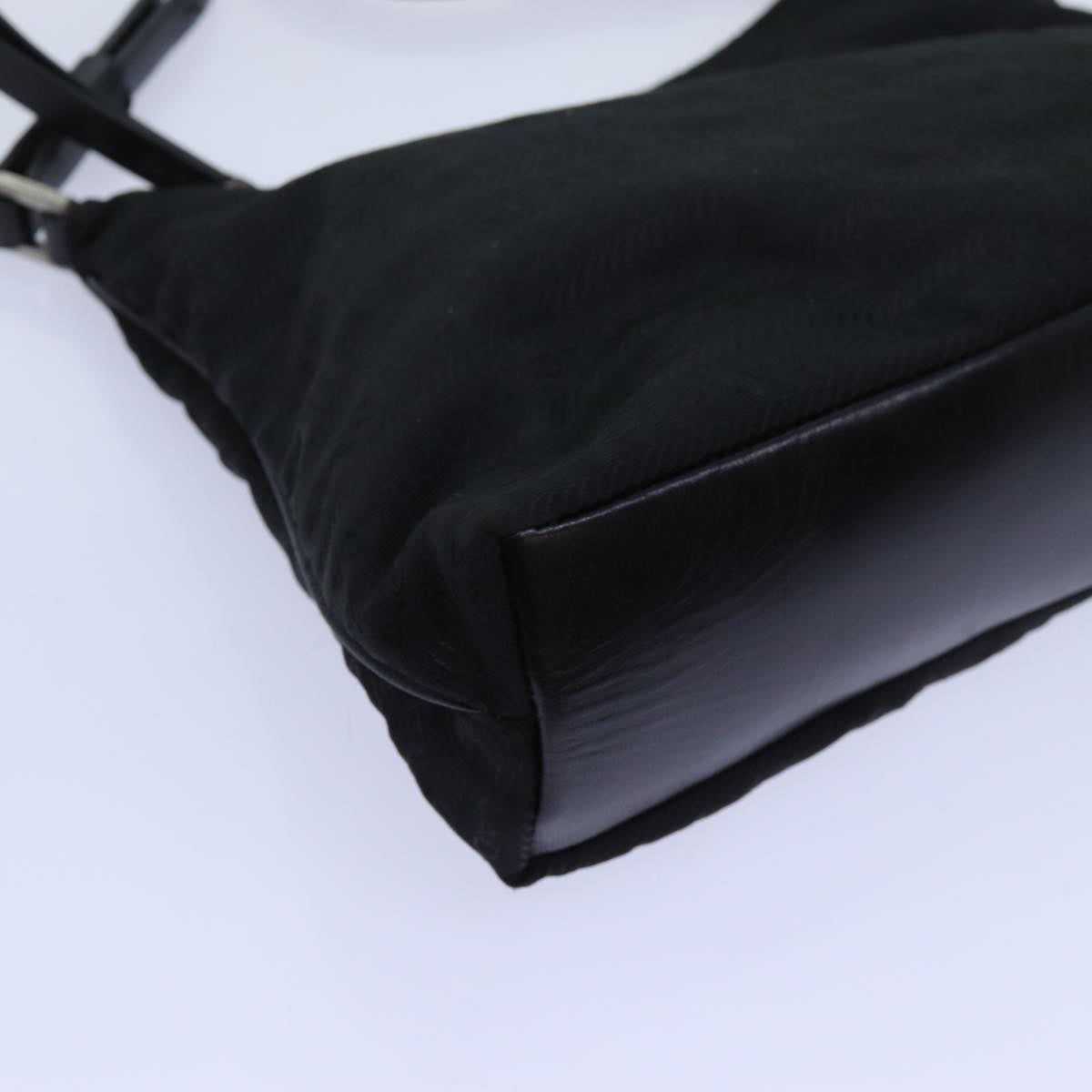 PRADA Shoulder Bag Nylon Black Auth 72080