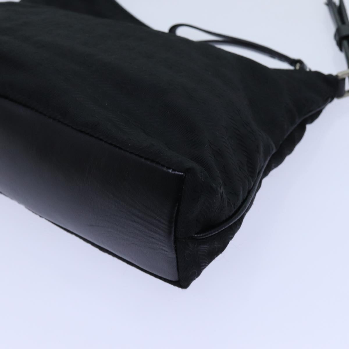 PRADA Shoulder Bag Nylon Black Auth 72080