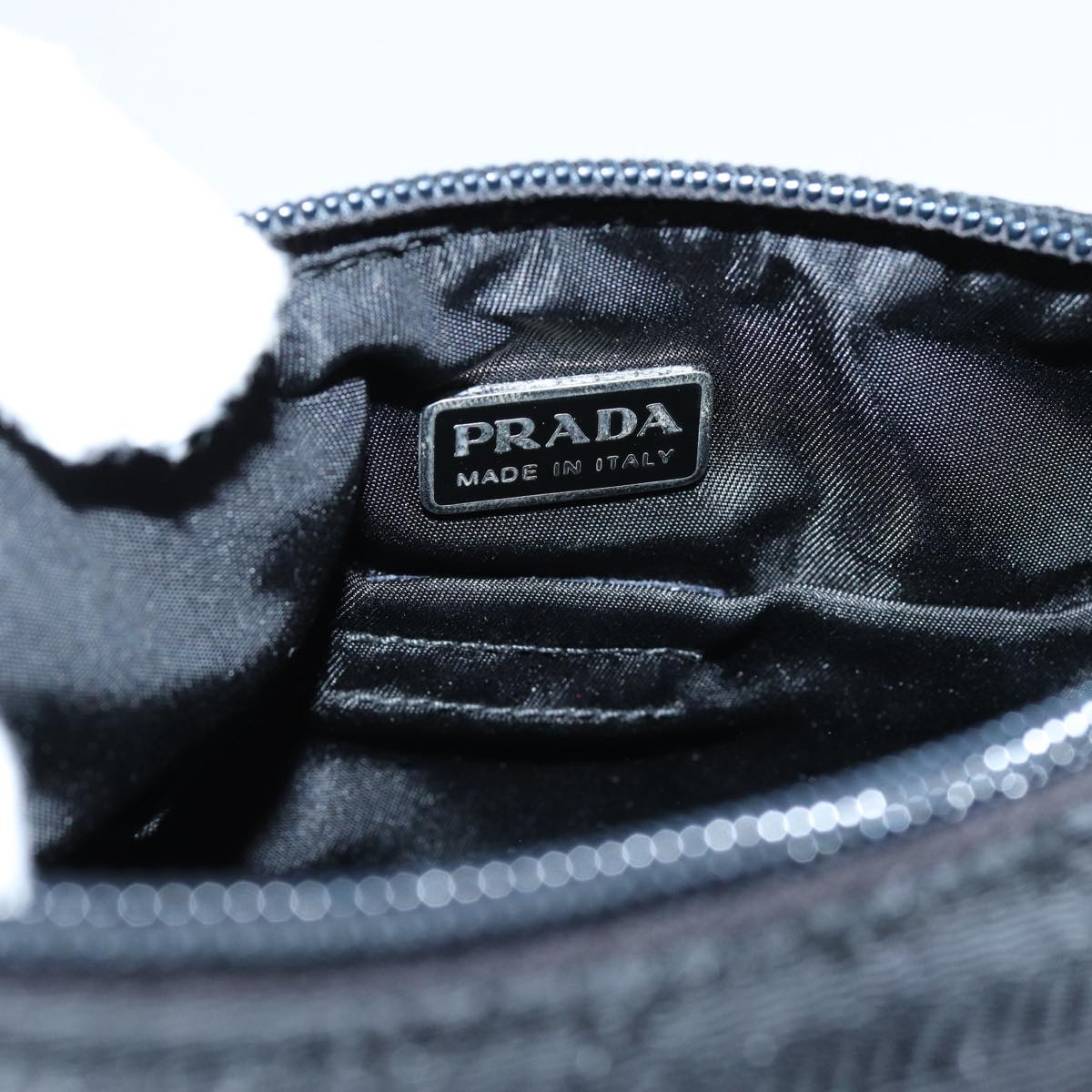 PRADA Shoulder Bag Nylon Black Auth 72080