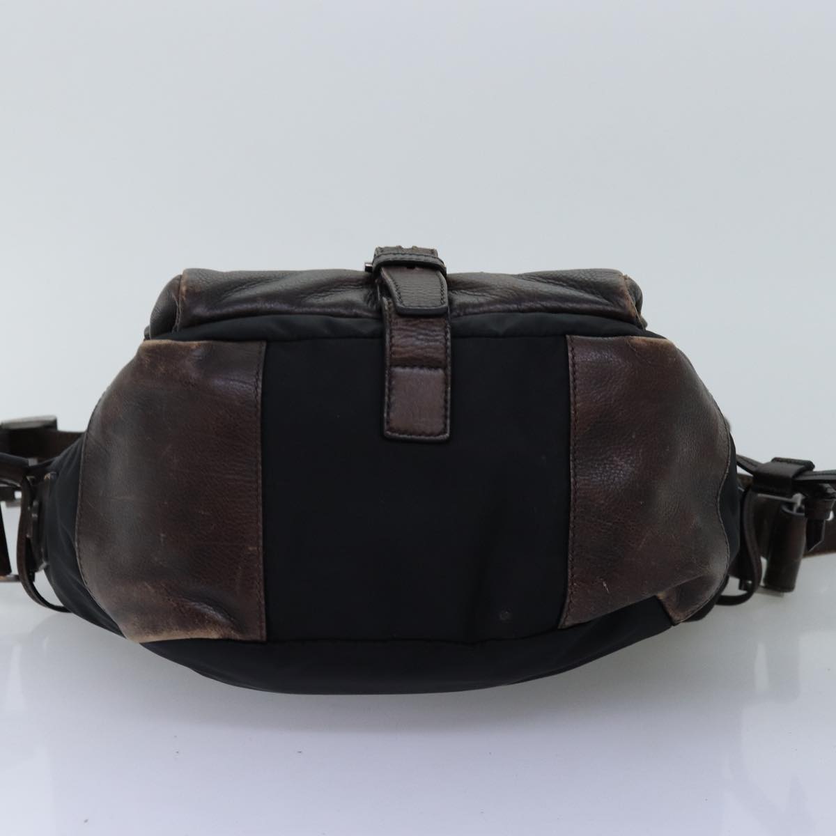 PRADA Shoulder Bag Leather Brown Auth 72118