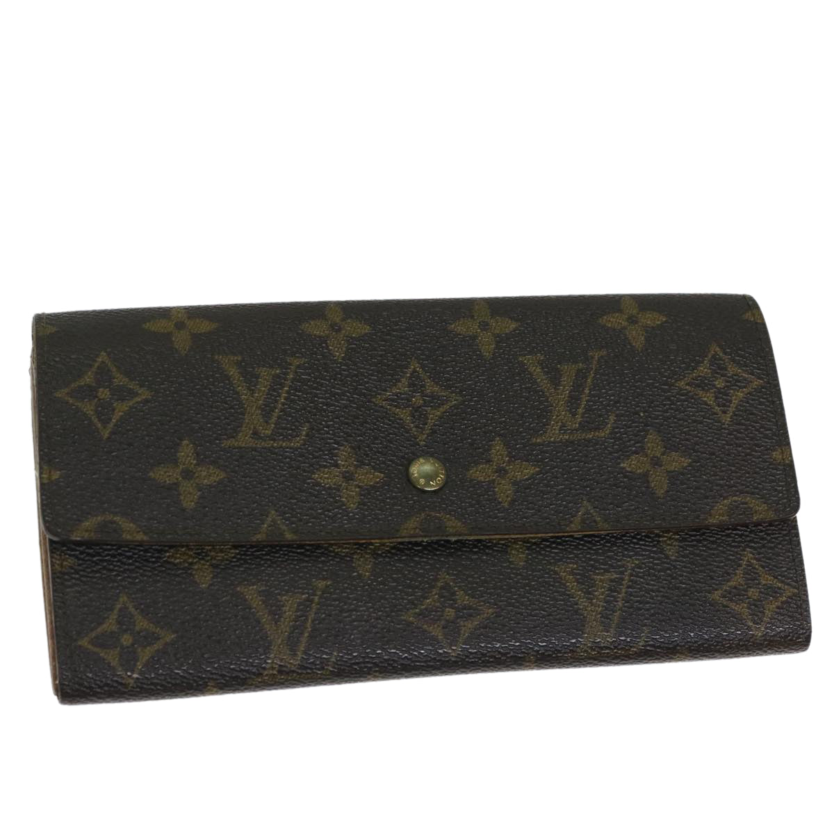 LOUIS VUITTON Monogram Pochette Porte Monnaie Credit Wallet M61725 Auth 72124