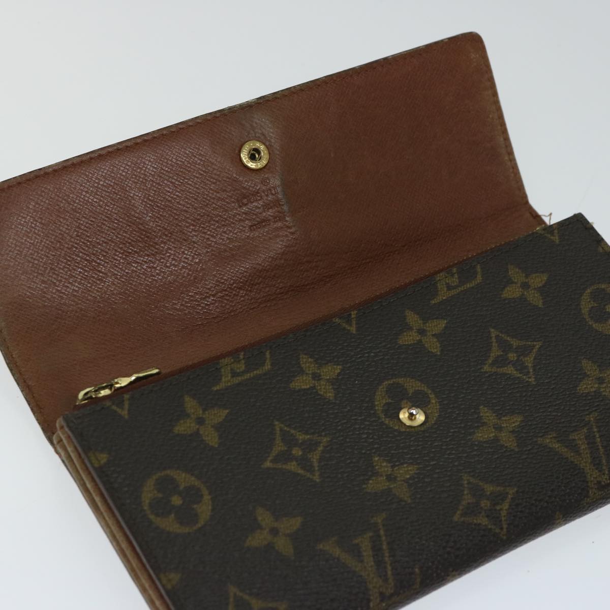 LOUIS VUITTON Monogram Pochette Porte Monnaie Credit Wallet M61725 Auth 72124