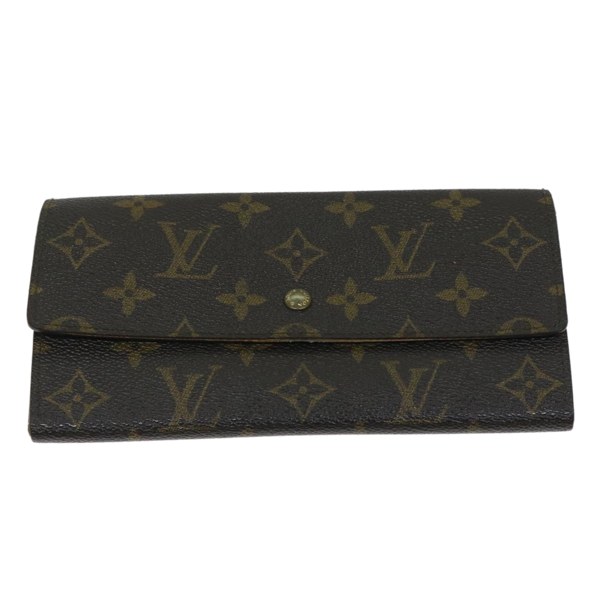 LOUIS VUITTON Monogram Pochette Porte Monnaie Credit Wallet M61725 Auth 72124