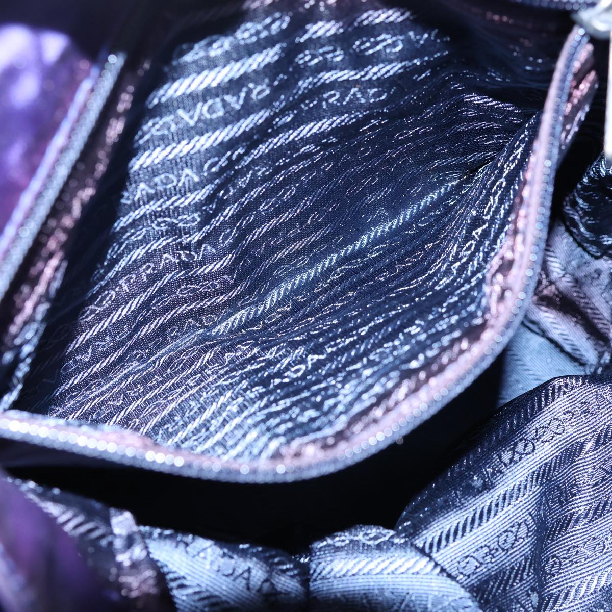 PRADA Hand Bag Nylon Purple Auth 72133