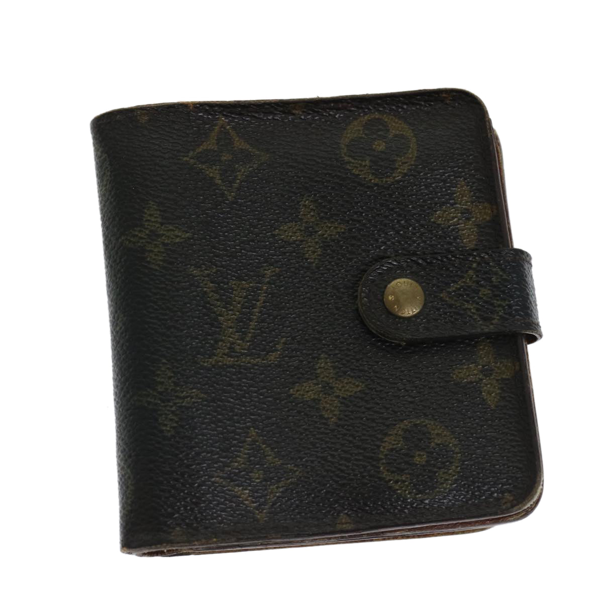 LOUIS VUITTON Monogram Compact Zip Wallet M61667 LV Auth 72142