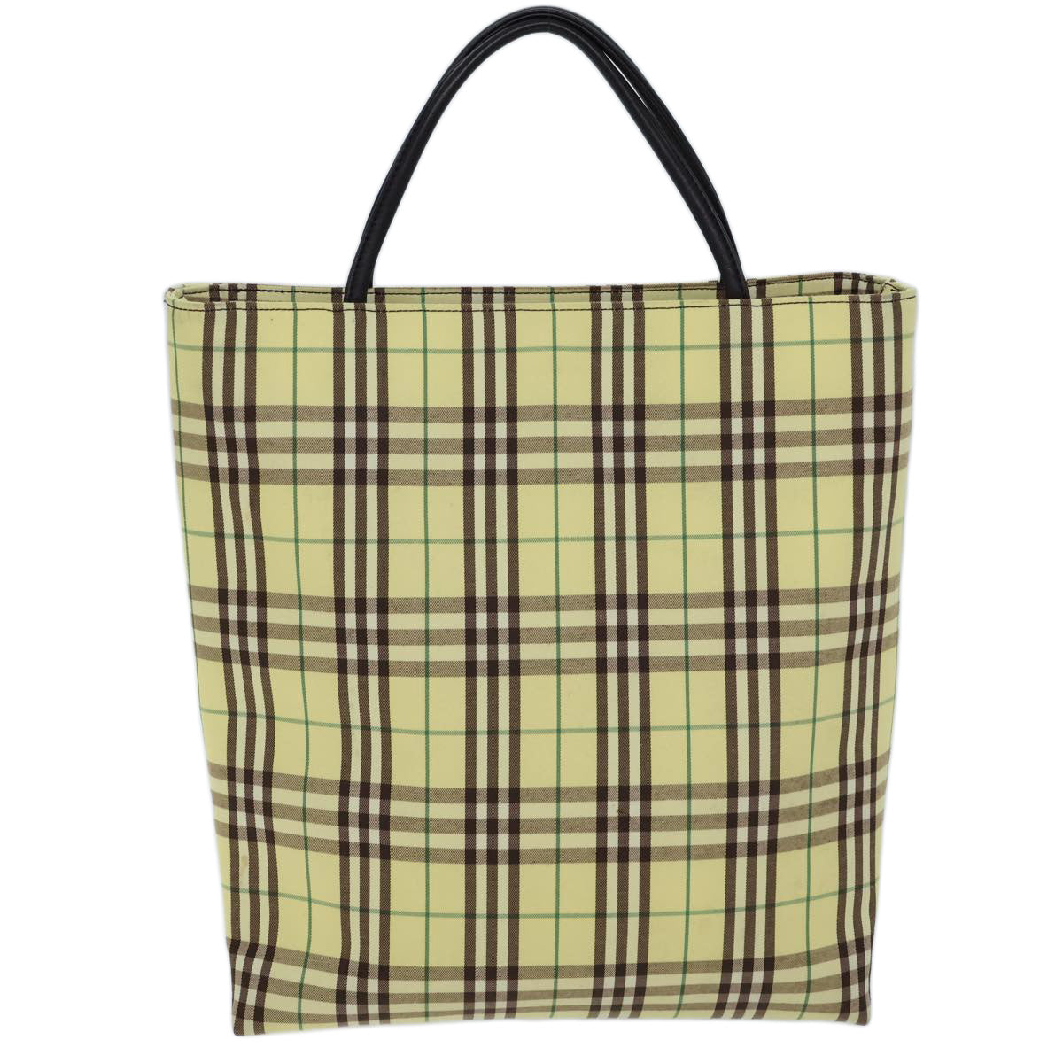 BURBERRY Nova Check Tote Bag Nylon Yellow Auth 72168 - 0