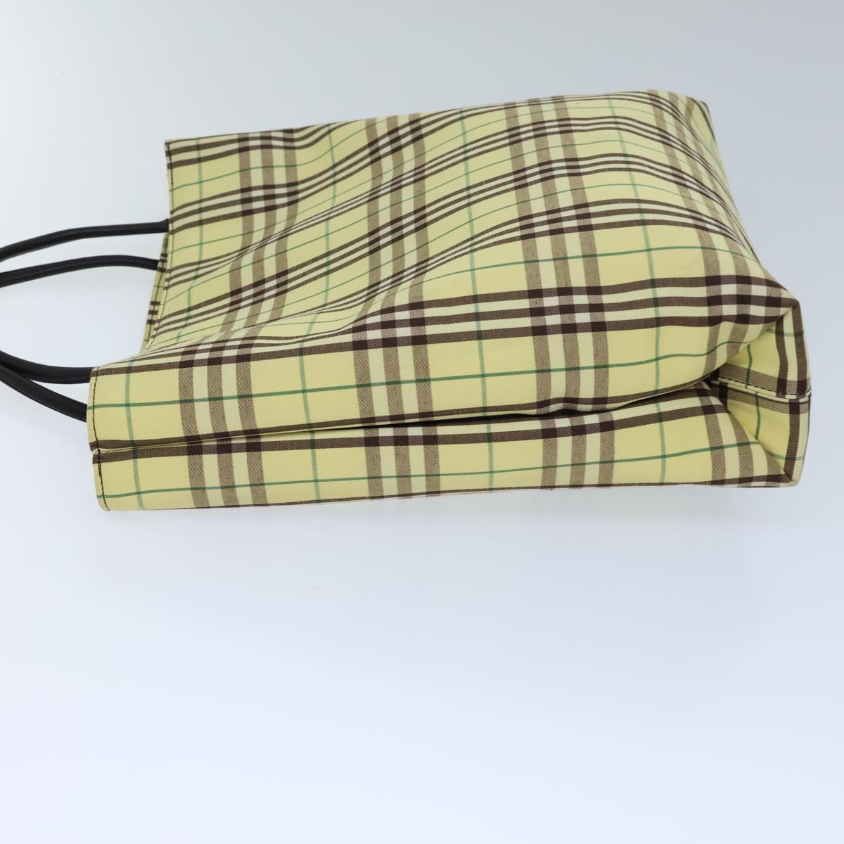 BURBERRY Nova Check Tote Bag Nylon Yellow Auth 72168