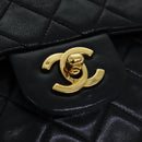 CHANEL Matelasse Chain Shoulder Bag Lamb Skin Black CC Auth 72241A-18