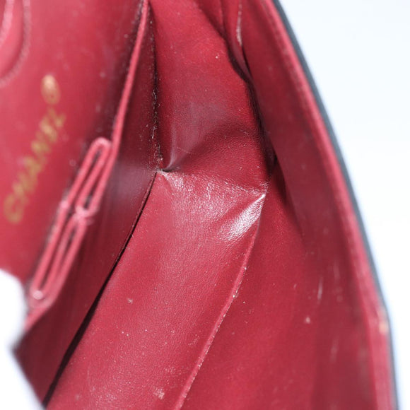 CHANEL Matelasse Chain Shoulder Bag Lamb Skin Black CC Auth 72241A