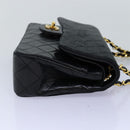CHANEL Matelasse Chain Shoulder Bag Lamb Skin Black CC Auth 72241A-4